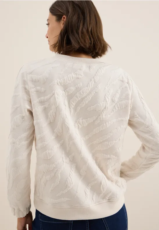 CECIL Strukturmuster Sweatshirt günstig online kaufen