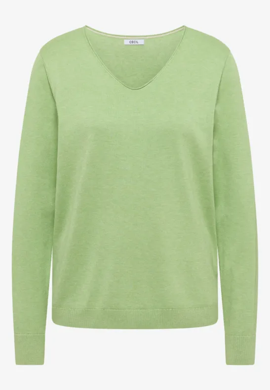 Thumbnail - Cecil Damen Basic Pullover in Grün, Gr: M