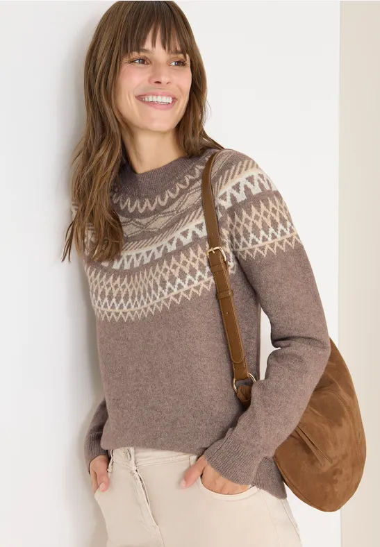 cecil Gemusterter Strickpullover