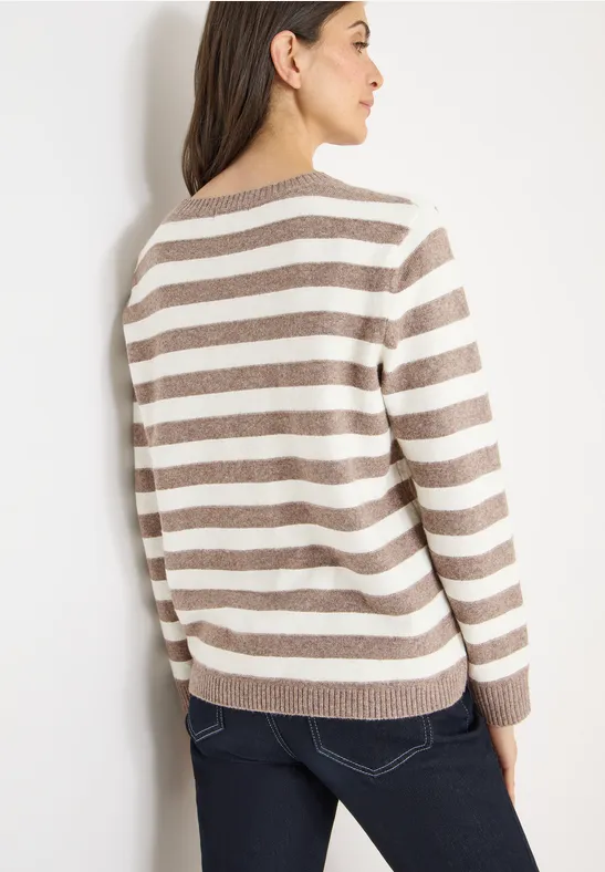 Gestreifter Melange Pullover günstig online kaufen