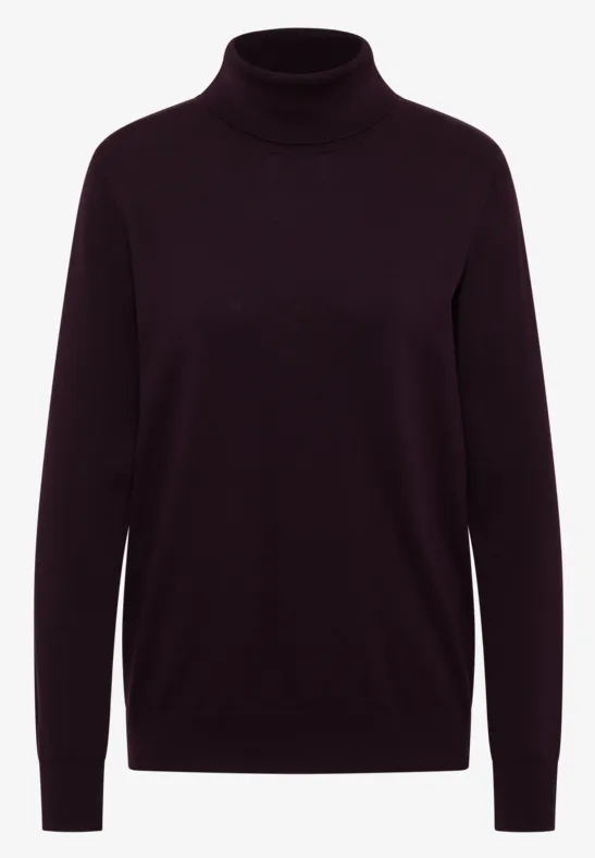 Thumbnail - Cecil Damen Basic Rollkragenpullover in Rot, Gr: XXL