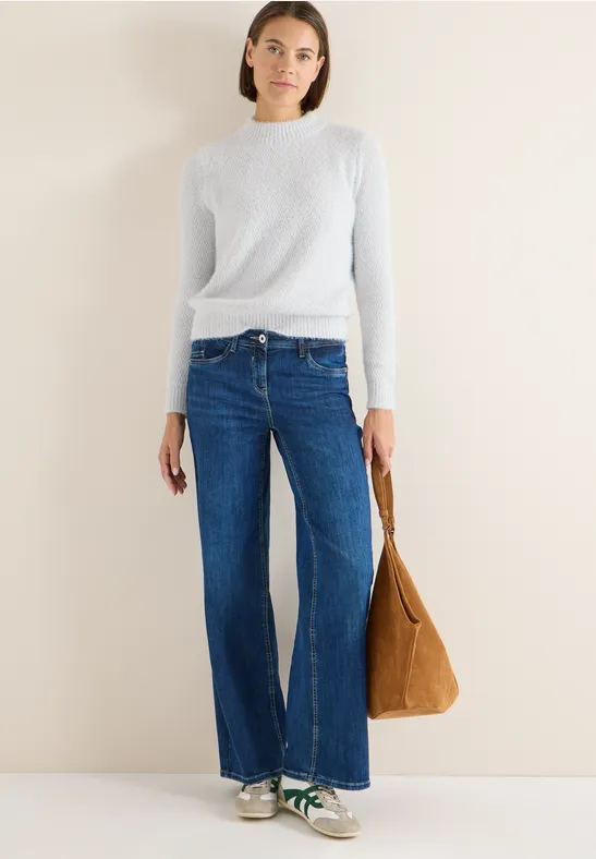 Thumbnail - Cecil Damen Jacquard Pullover in Grau, Gr: XXL