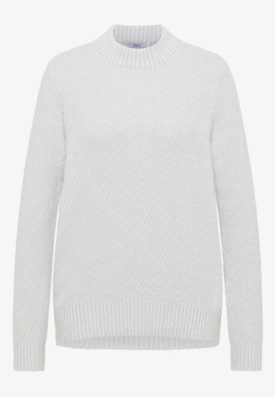Thumbnail - Cecil Damen Jacquard Pullover in Grau, Gr: XXL