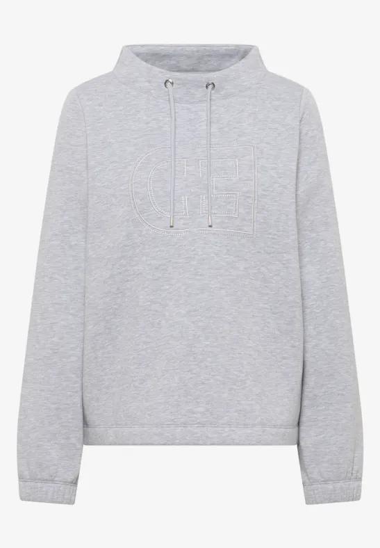 Thumbnail - Cecil Damen Funnelneck Sweatshirt in Grau, Gr: L