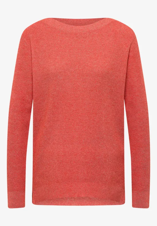 Thumbnail - Cecil Damen Strukturpullover in Orange, Gr: L