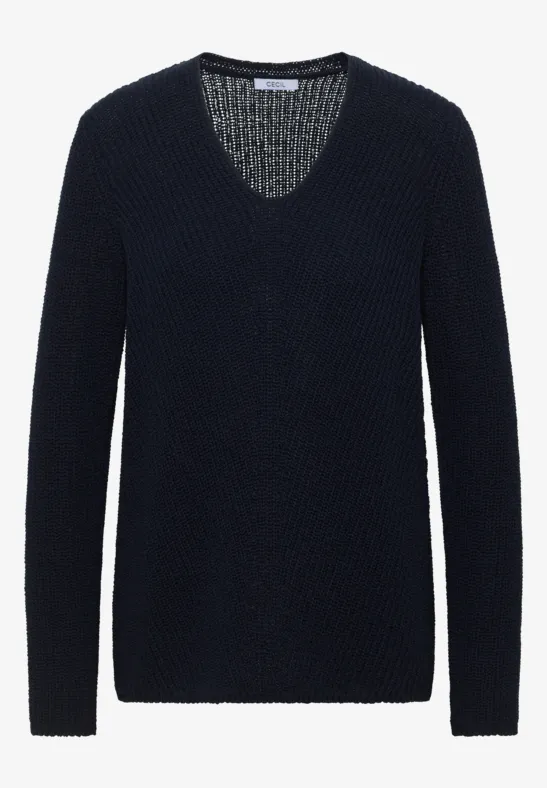 Thumbnail - Cecil Damen Strukturpullover in Blau, Gr: L