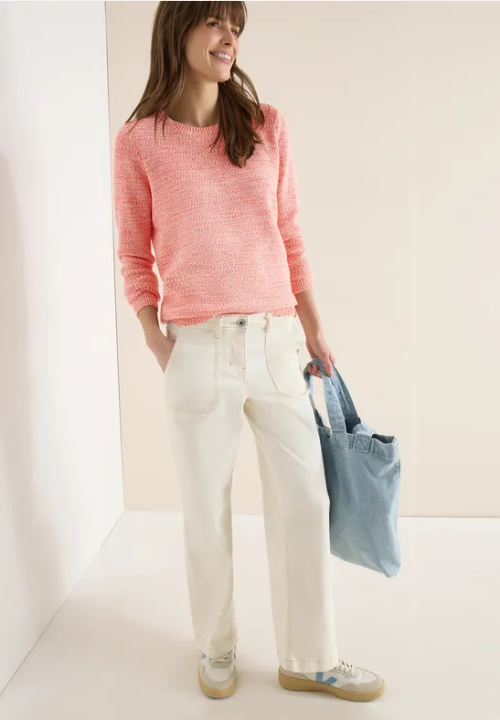 Thumbnail - Cecil Damen Space Dye Pullover in Orange, Gr: XXL