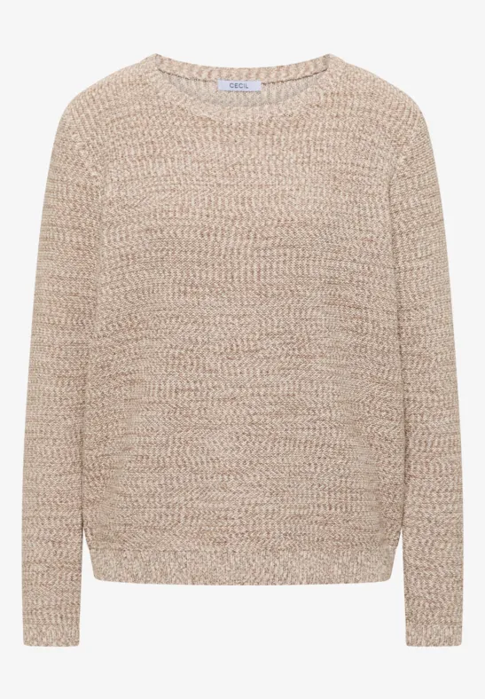 Thumbnail - Cecil Damen Space Dye Pullover in Braun, Gr: XS