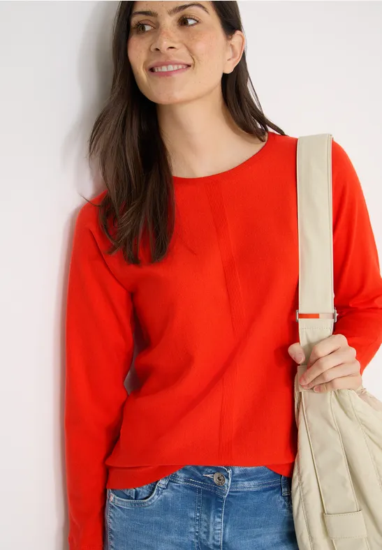 cecil Dolman Pullover Viskose Orange