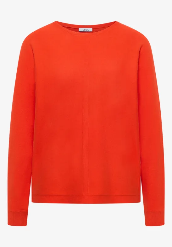 Thumbnail - Cecil Damen Dolman Pullover in Orange, Gr: M