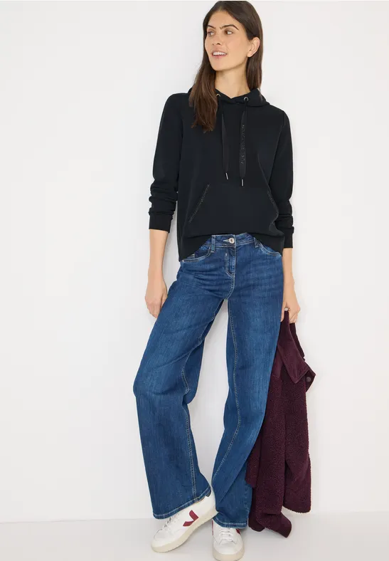 Thumbnail - Cecil Damen Hoodie Sweatshirt in Schwarz, Gr: M