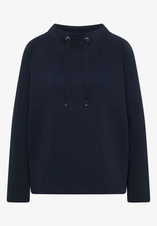 Thumbnail - Cecil Damen Sweatshirt mit Detail in Blau, Gr: XL