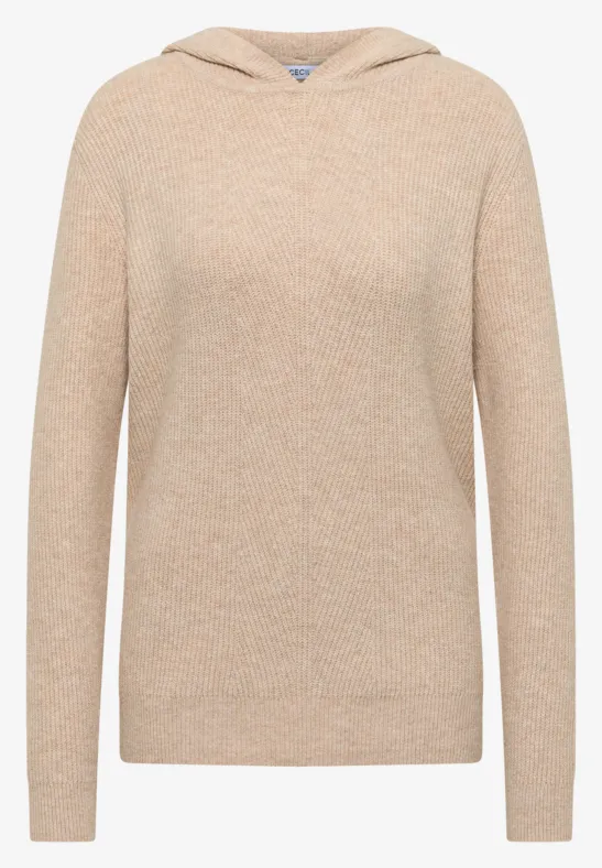 Thumbnail - Cecil Damen Softer Kapuzenpullover in Beige, Gr: S
