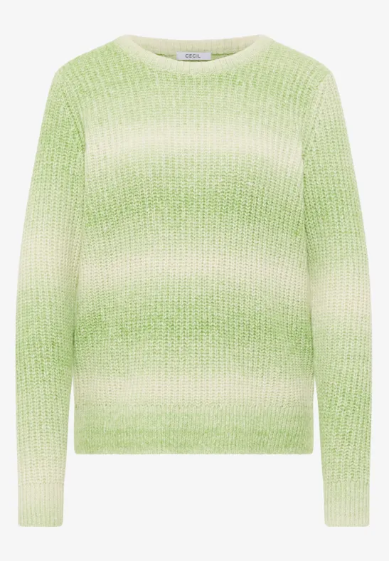 Thumbnail - Cecil Damen Space Dye Pullover in Grün, Gr: XXL