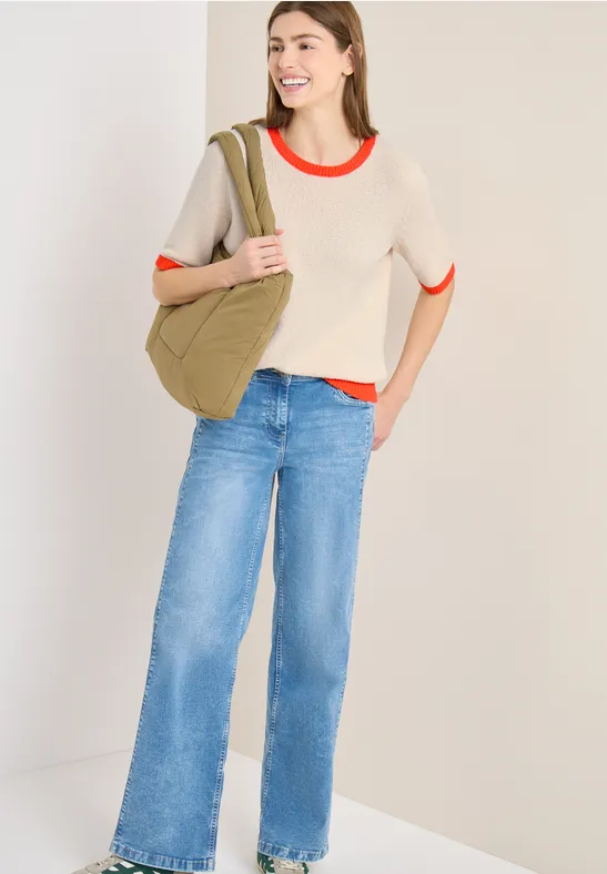 Thumbnail - Cecil Damen Bouclé Pullover in Orange, Gr: L