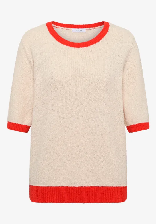 Thumbnail - Cecil Damen Bouclé Pullover in Orange, Gr: L