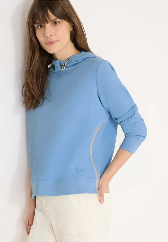 Hoodie mit Zipper-Details günstig online kaufen