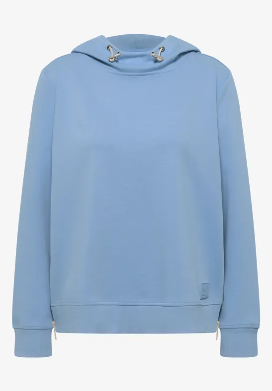 Thumbnail - Cecil Damen Hoodie mit Zipper-Details in Blau, Gr: L