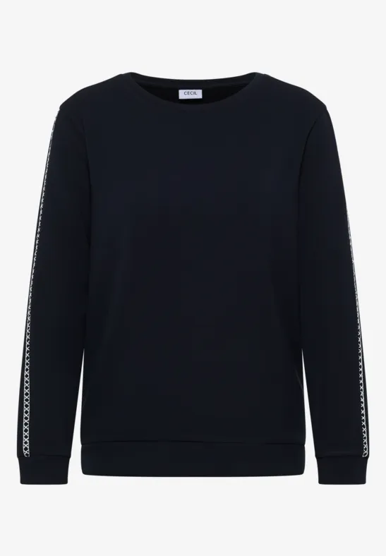 Thumbnail - Cecil Damen Shirt mit Ärmeldetail in Blau, Gr: M