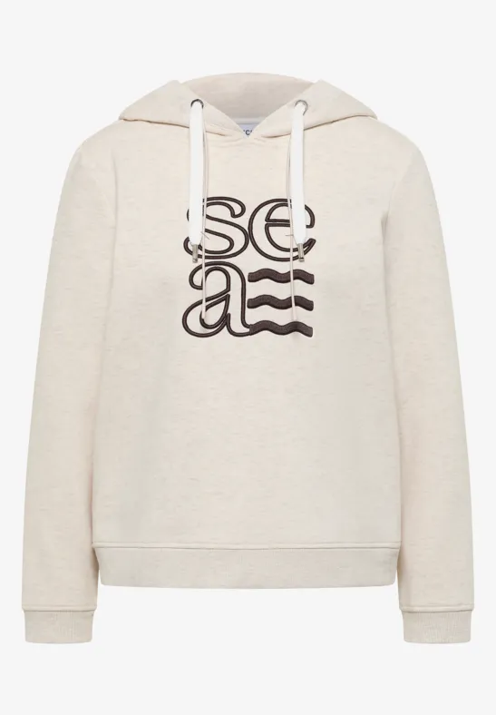 Thumbnail - Cecil Damen Hoodie mit Artwork in Beige, Gr: XS