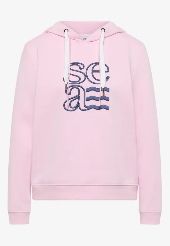 Thumbnail - Cecil Damen Hoodie mit Artwork in Rosa, Gr: S