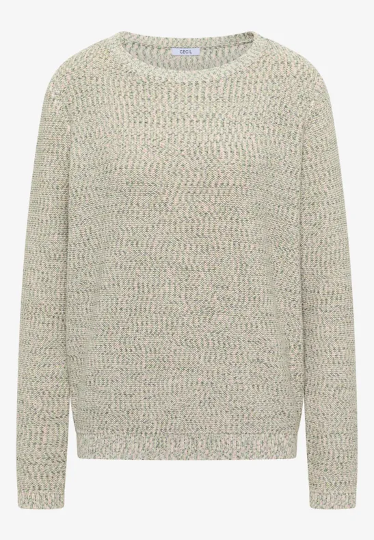 Thumbnail - Cecil Damen Space-dye Pullover in Grün, Gr: 3XL