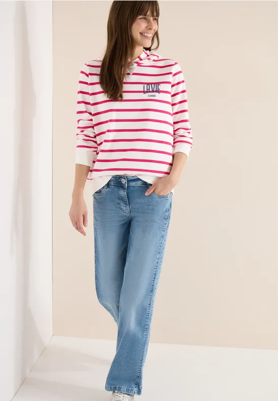 Sweatshirt mit Kapuze und Chestprint