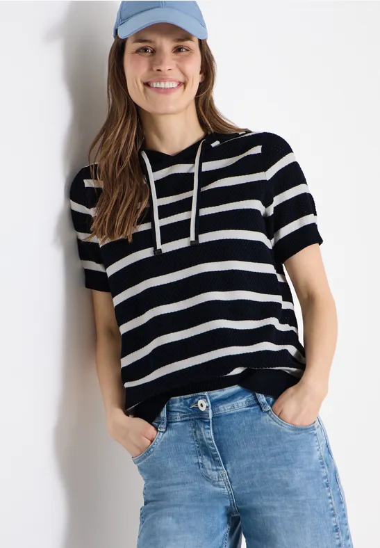 Kurzarm Pullover mit Kapuze günstig online kaufen