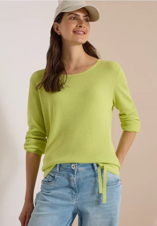 Pullover mit Rundhals und Struktur