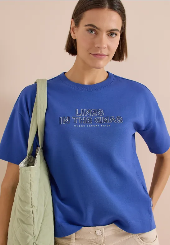 Kurzarm Sweatshirt mit Embroidery