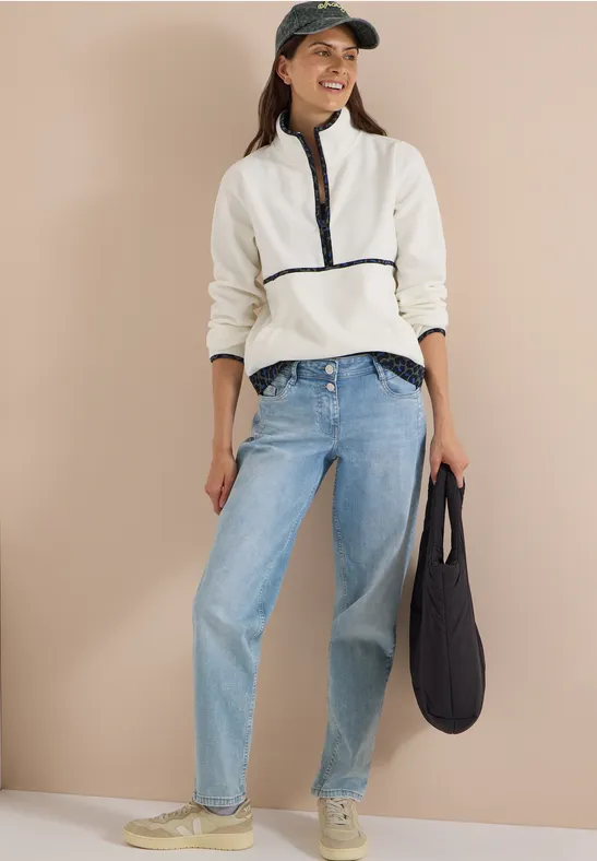 Fleece-Pullover mit Leo-Details