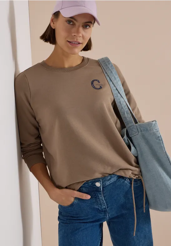Sweatshirt mit Rundhals und Tunnelzug