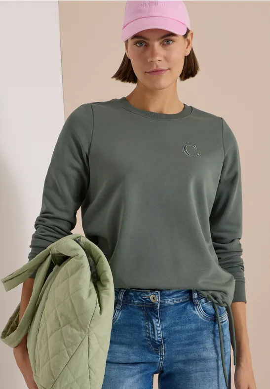 Sweatshirt mit Rundhals und Tunnelzug