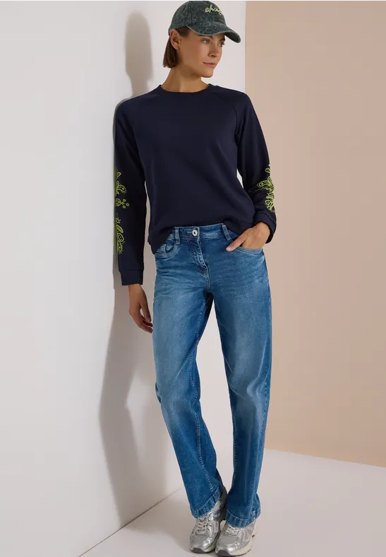 Sweatshirt mit Artwork am Ärmel