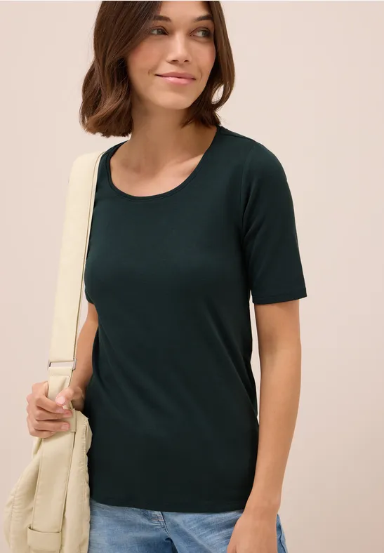 Cecil Dames Shirt in effen kleur in Groen, Gr: XXL
