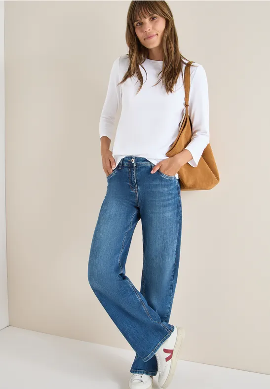 cecil Shirt U-Boot 3/4 Organic Cotton Weiss