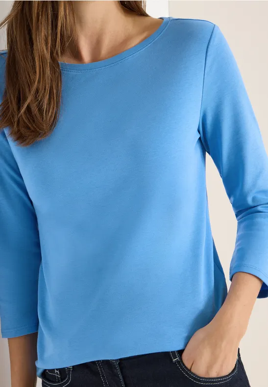 Cecil Dames Basic shirt onderzeeër in Blauw, Gr: L
