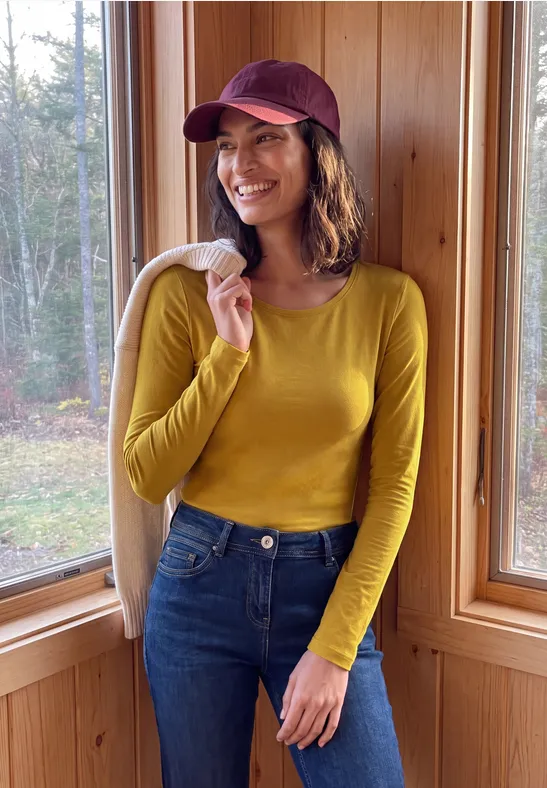 Basic longsleeve met ronde hals