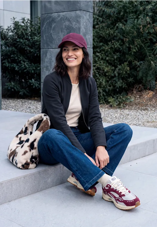 Jersey blouson met ritssluiting
