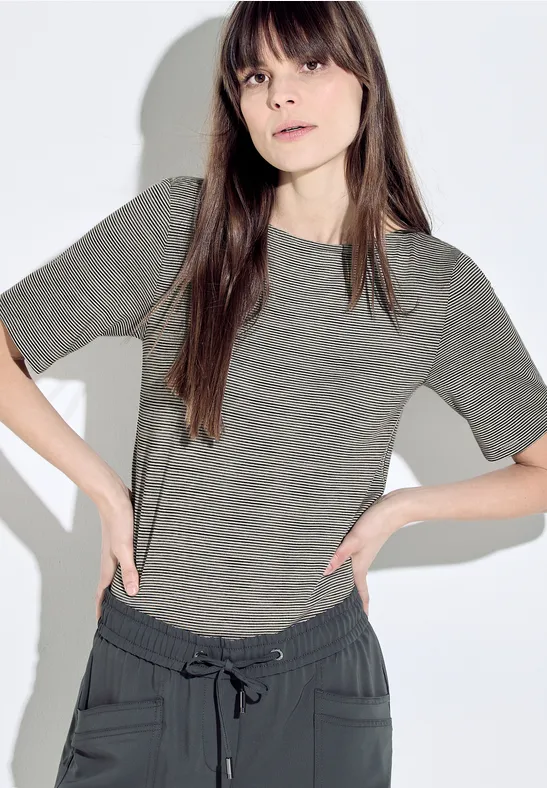 cecil Melange Streifen T-Shirt