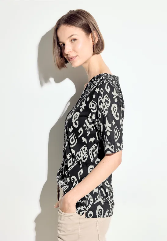 cecil Tunika T-Shirt Modal Cotton Schwarz