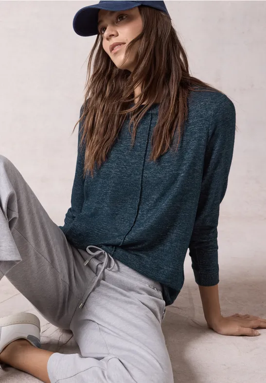 Cecil Dames Shirt met lange mouwen in Blauw, Gr: XS