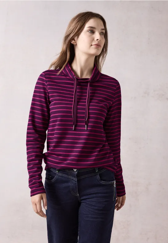 Cecil Dames Shirt met grote kraag in Pink, Gr: XXL