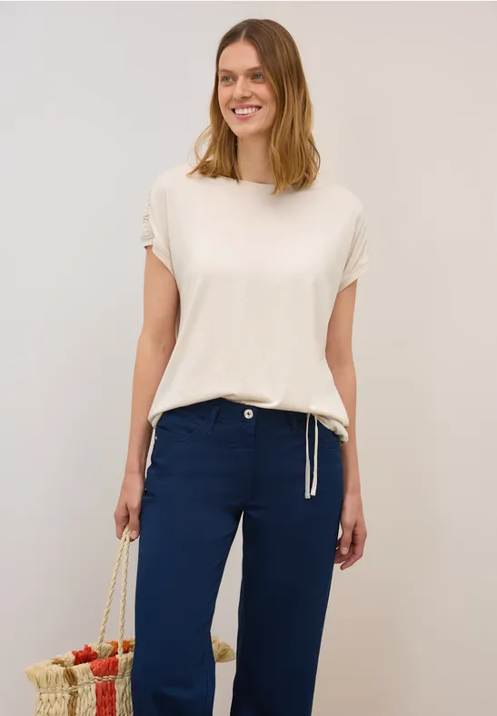 Cecil Dames Shirt met rimpels in Beige, Gr: S