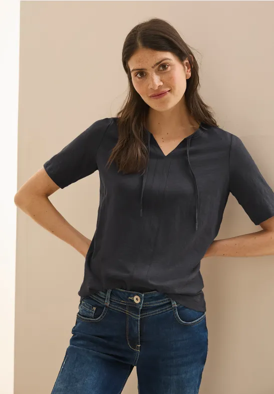 Cecil Dames Shirt in tuniek-look in Grijs, Gr: L