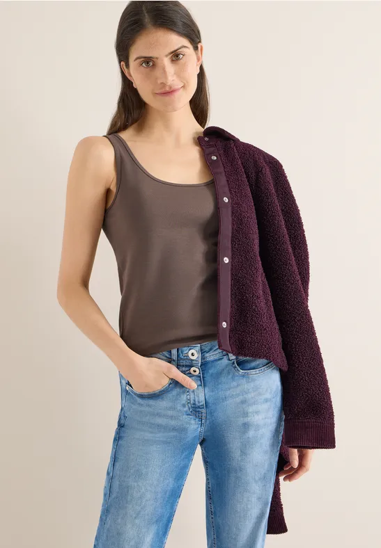 cecil Basic Top Organic Cotton Beige