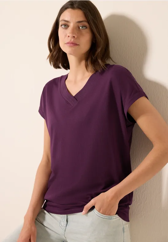 Shirt met V-hals