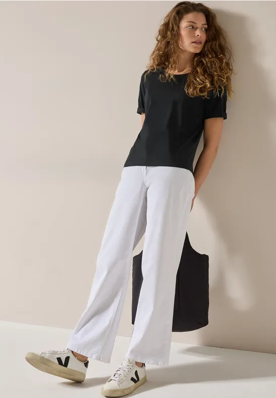 Cecil Dames Basic Shirt in Zwart, Gr: S