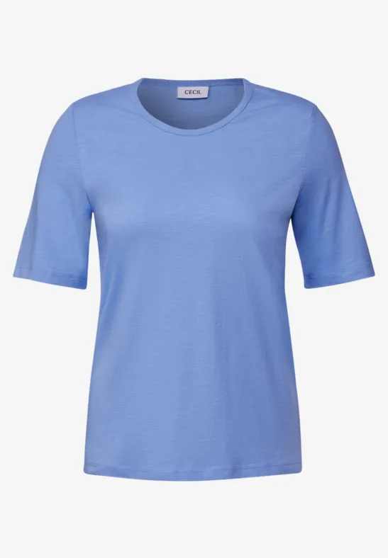 Thumbnail - Cecil Damen Basic T-Shirt in Blau, Gr: XXL