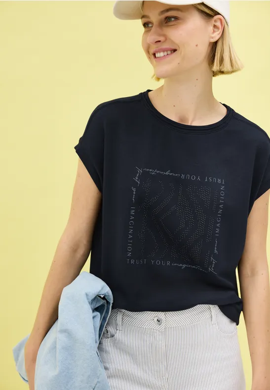 Cecil T-shirt met glitterprint
